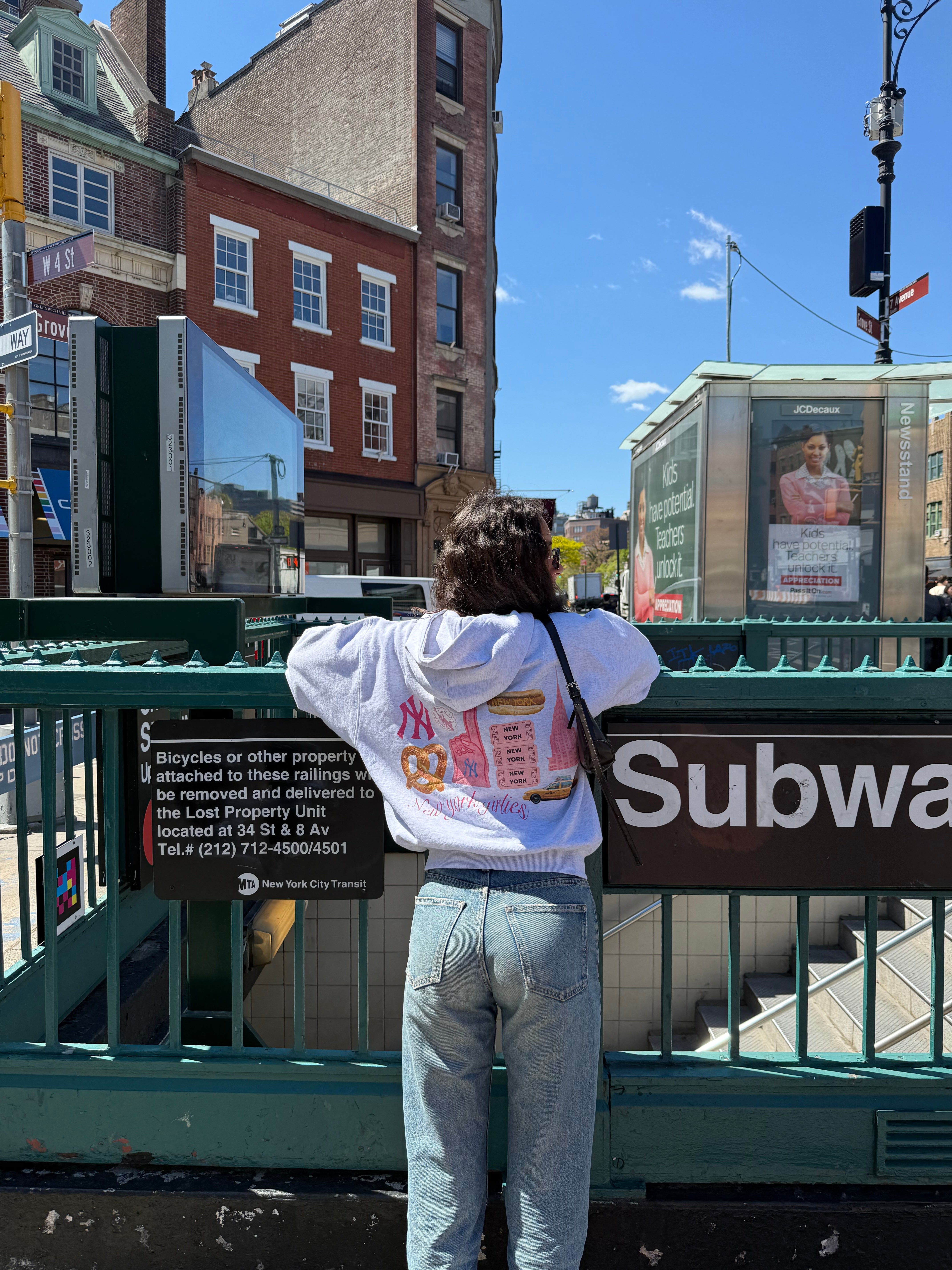 Hoodie zip New York girlies