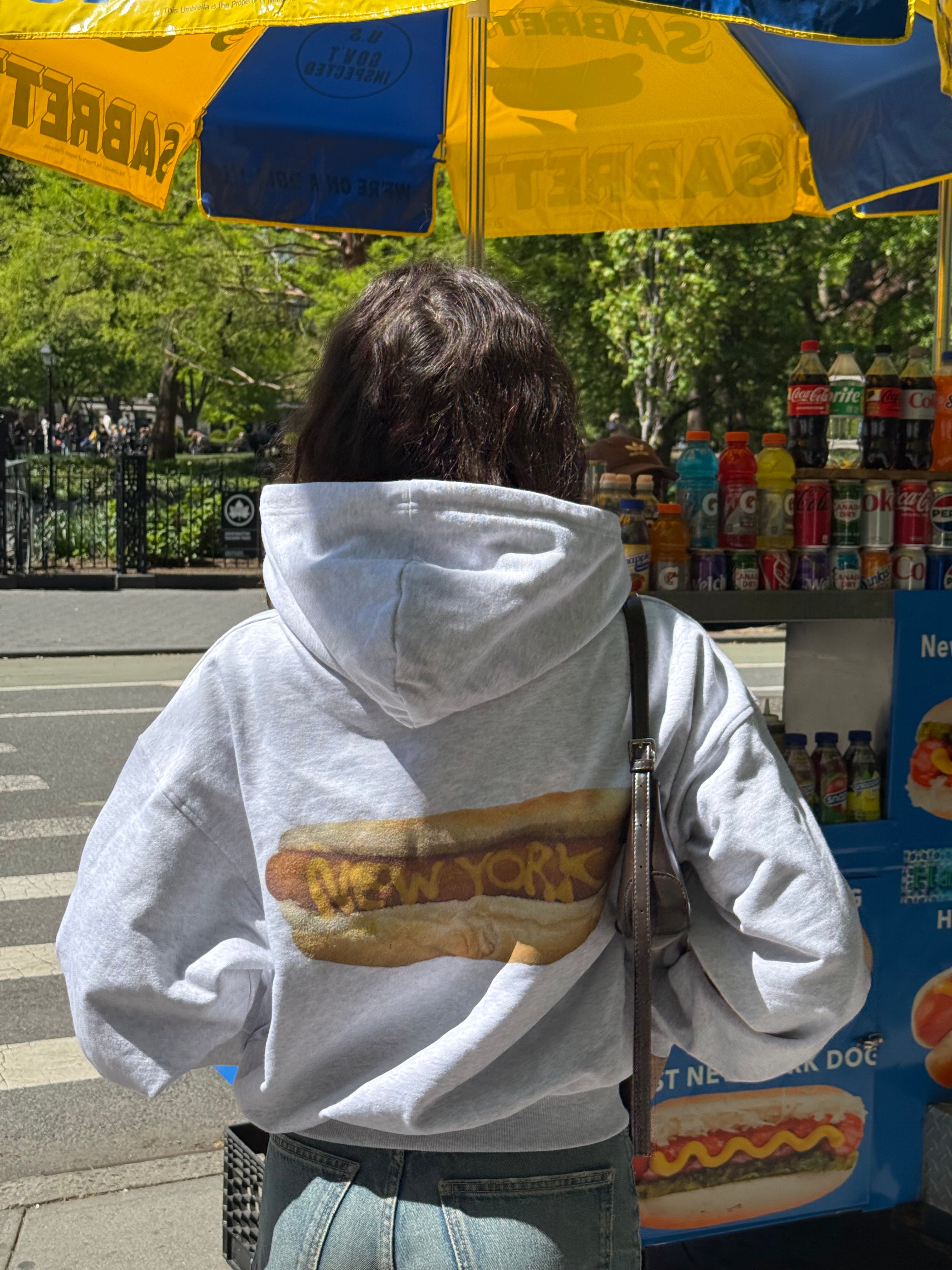 Hoodie zip New york hot dog