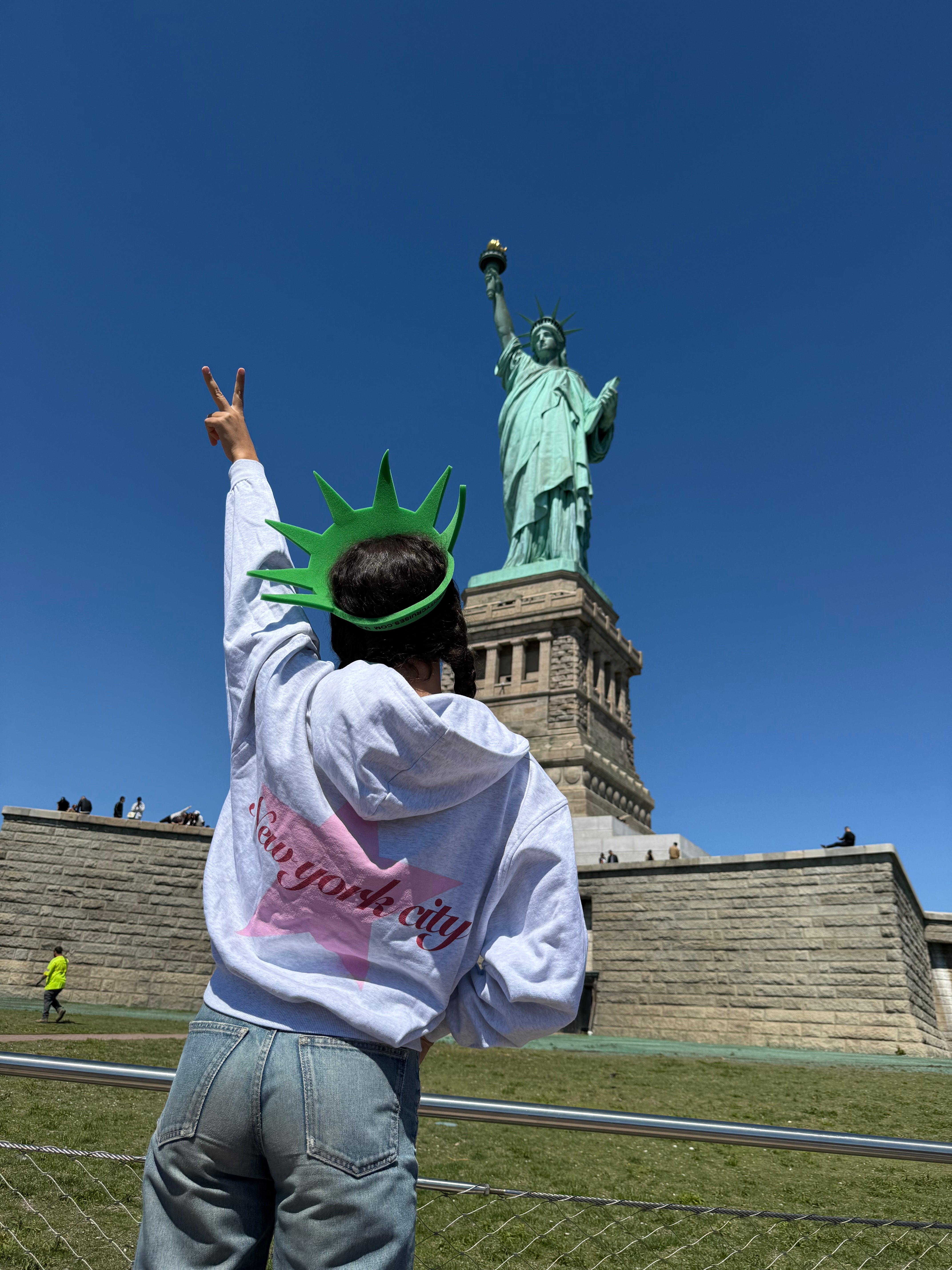 Hoodie zip etoile NYC rose