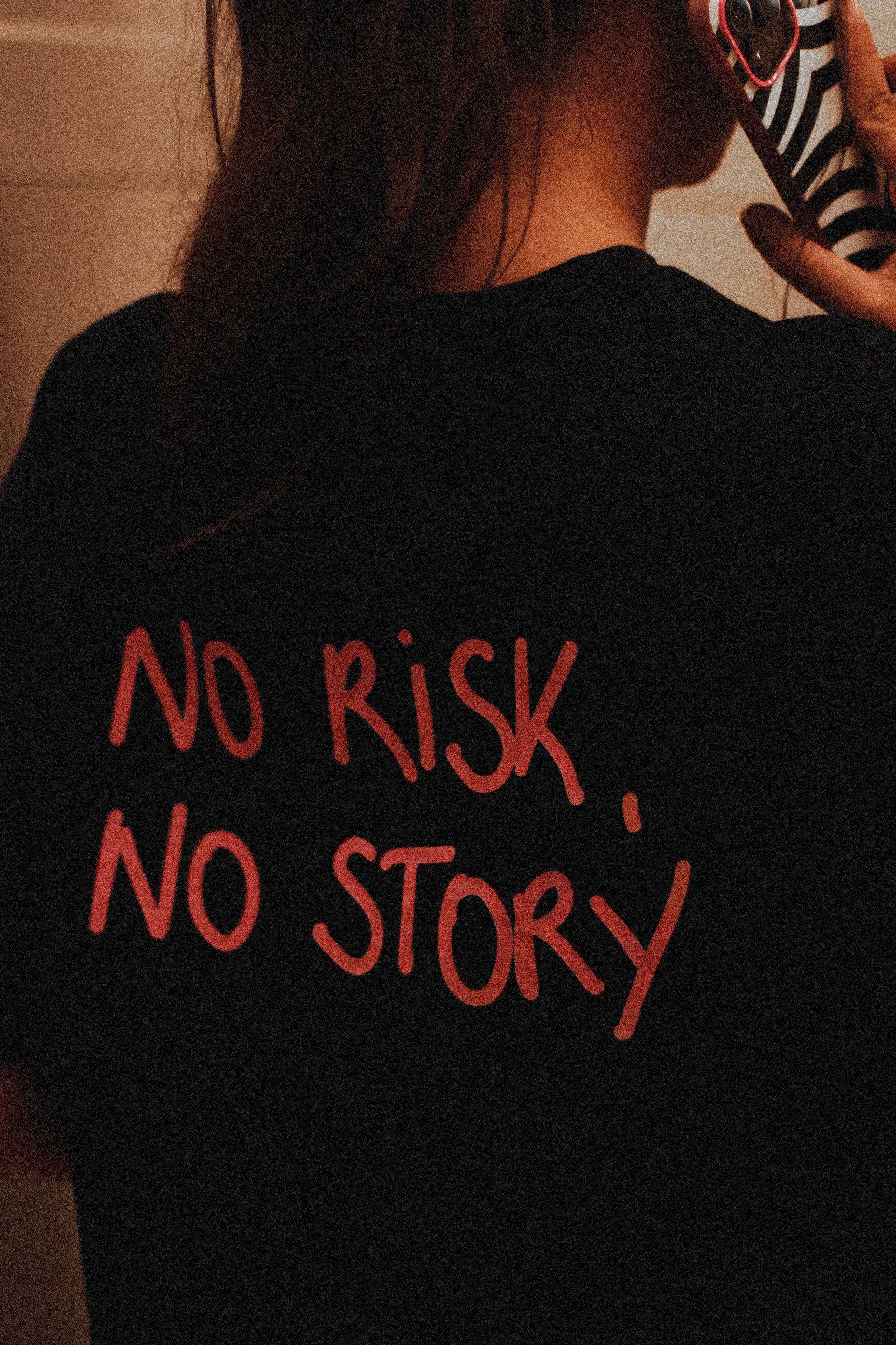 no risk no story rose fond noir