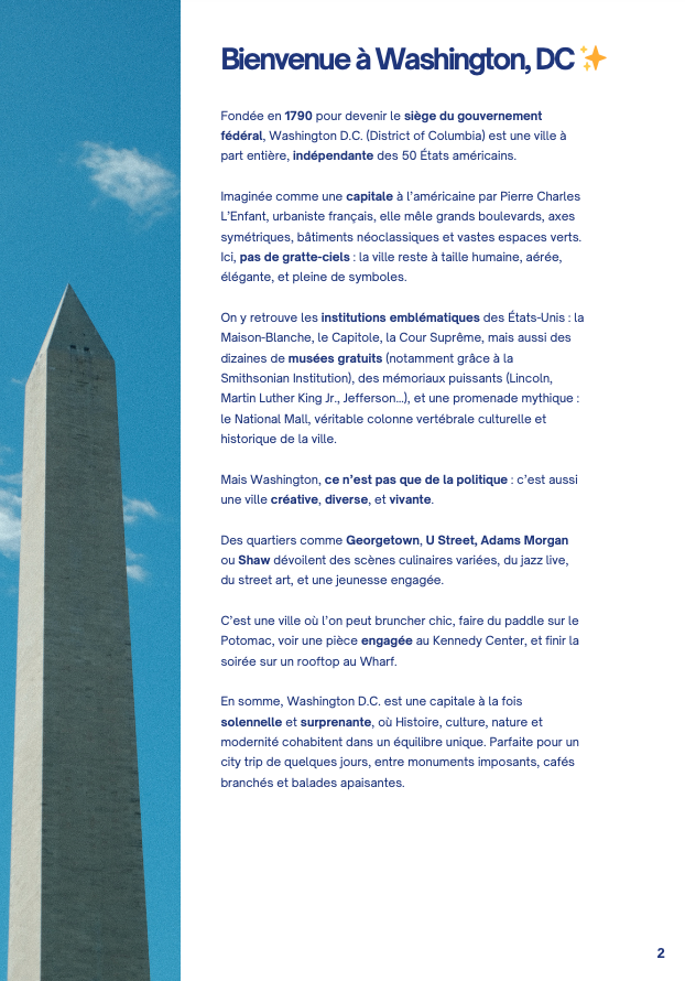 📍 Guide de voyage – Washington (PDF interactif)