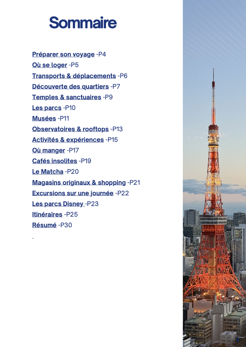 Guide voyage Tokyo - PDF