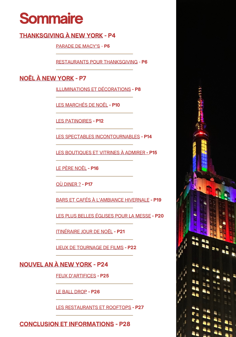 Guide Fêtes de fin d'année à New York 🎄