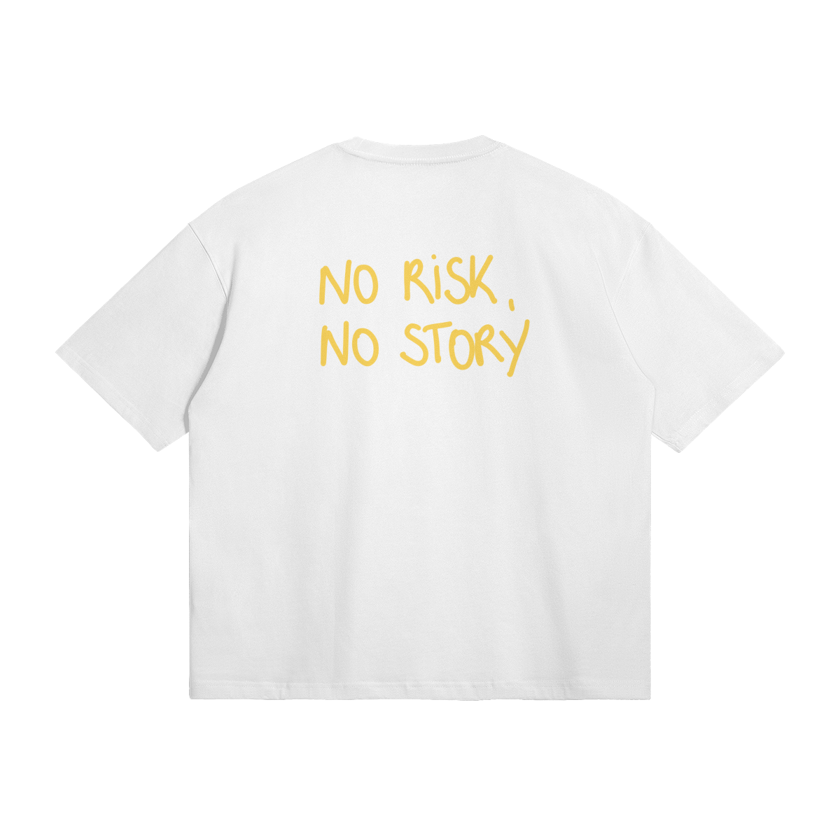 no risk no story jaune