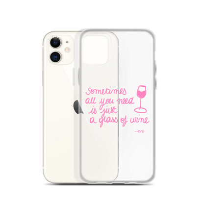 Rose wine theme iPhone case