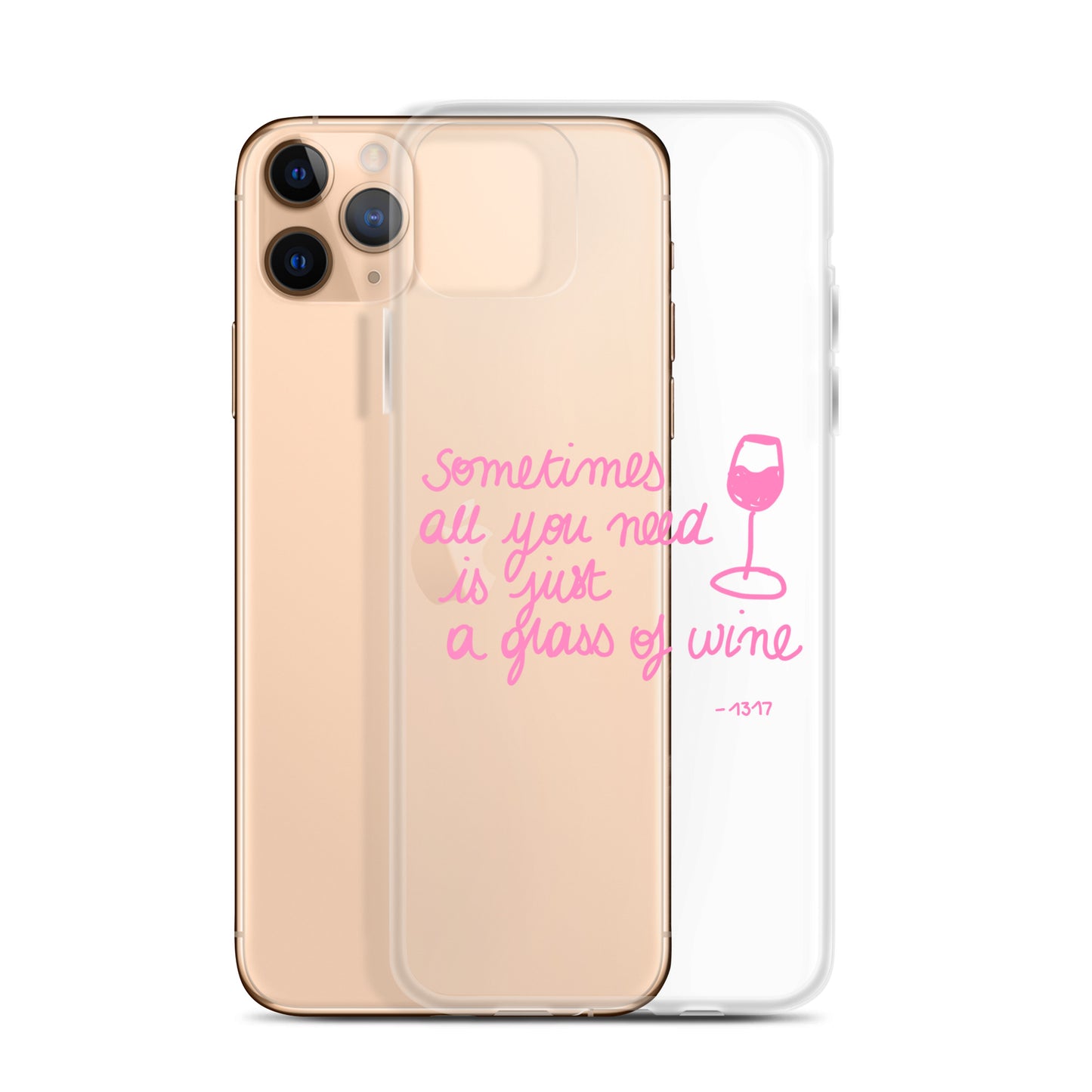 Rose wine theme iPhone case