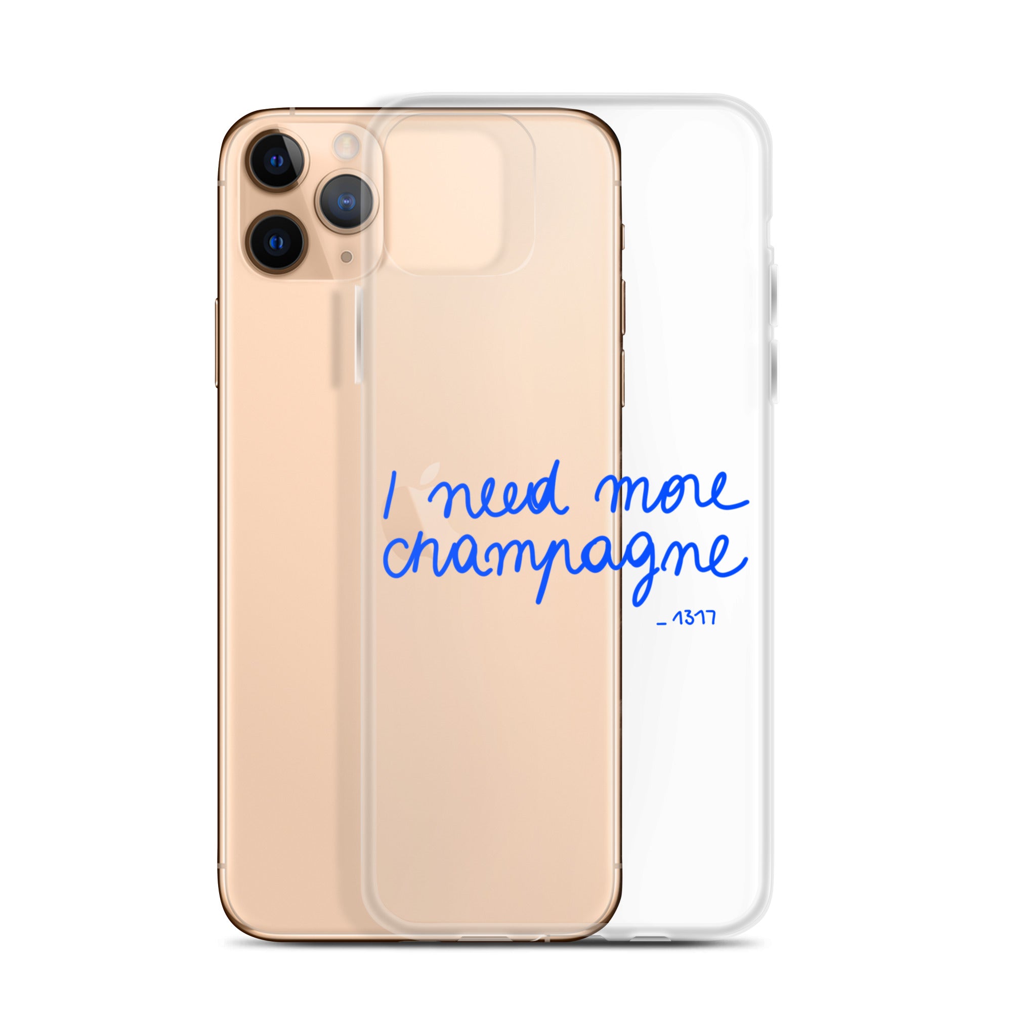 iPhone case I need more champagne blue