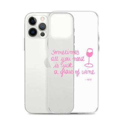 Rose wine theme iPhone case