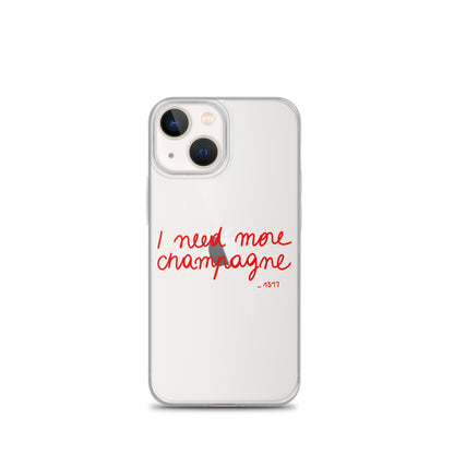 Coque pour iPhone I need more champagne rouge