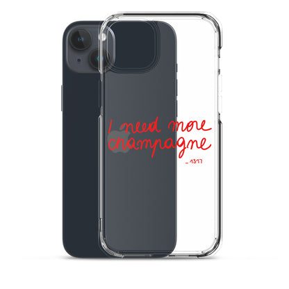 Coque pour iPhone I need more champagne rouge