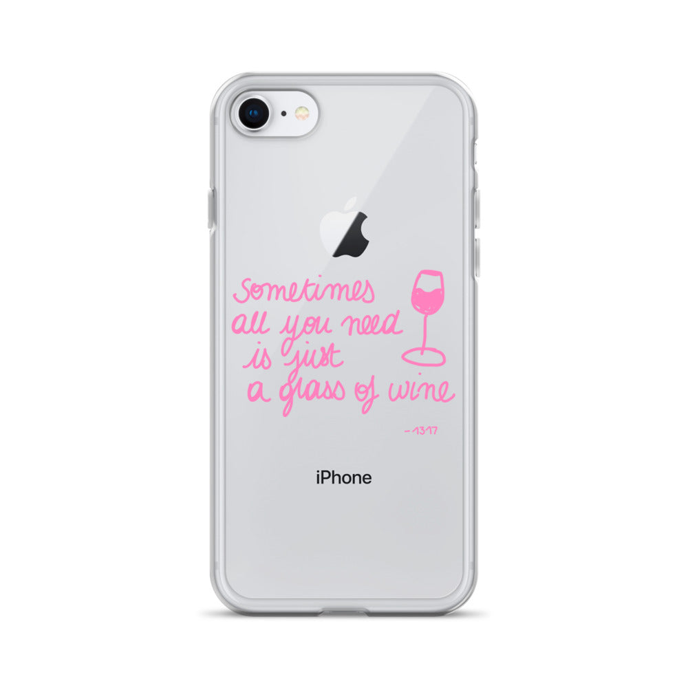 Rose wine theme iPhone case