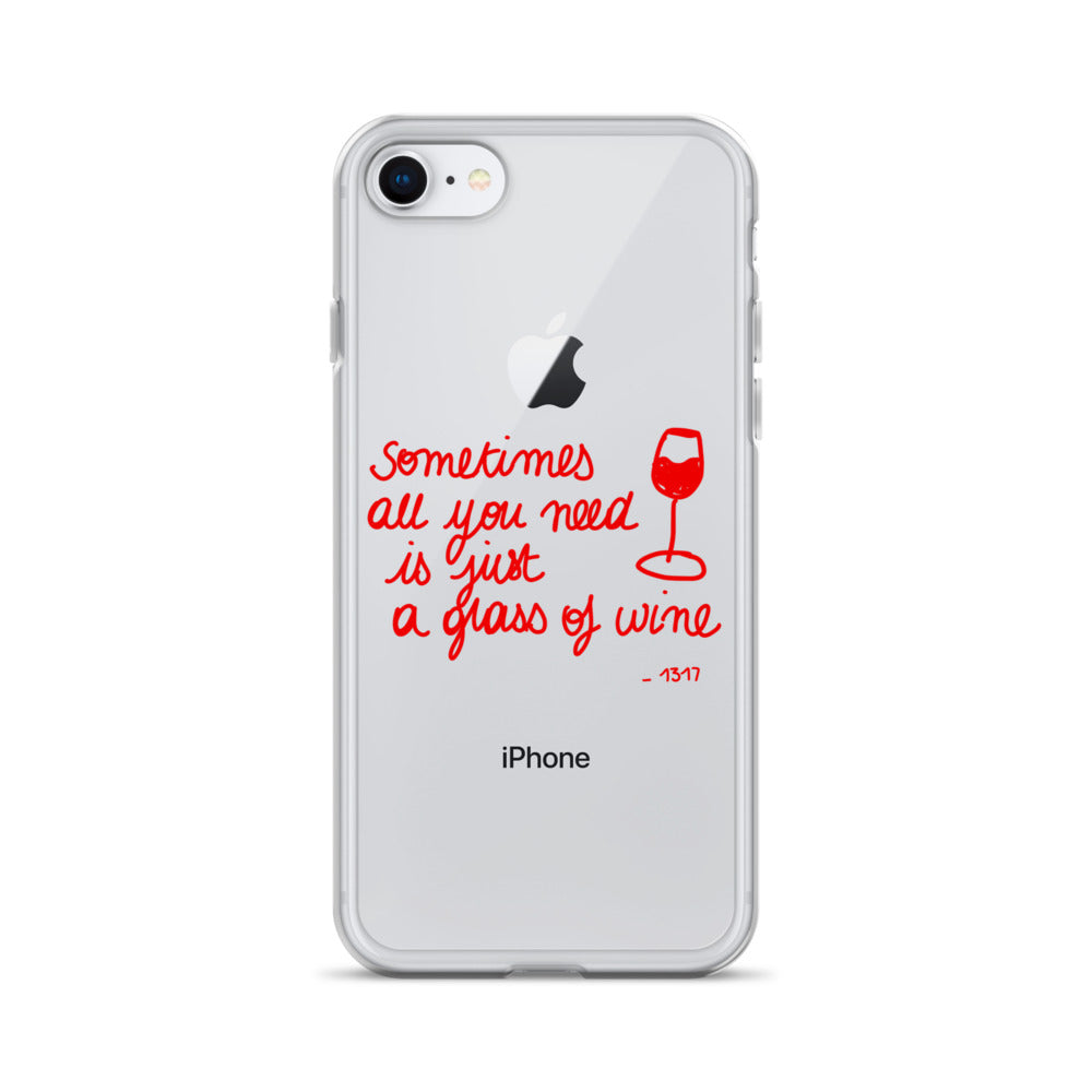 Red Wine Theme iPhone Case