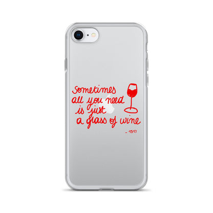 Red Wine Theme iPhone Case