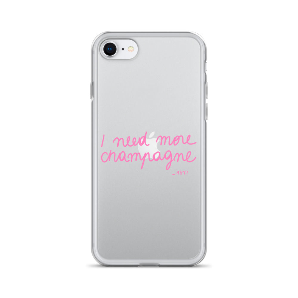 Coque pour iPhone I need more champagne rose