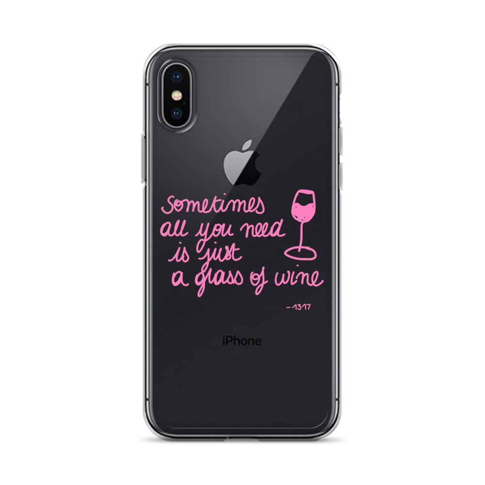 Rose wine theme iPhone case