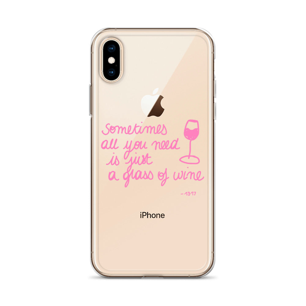 Rose wine theme iPhone case