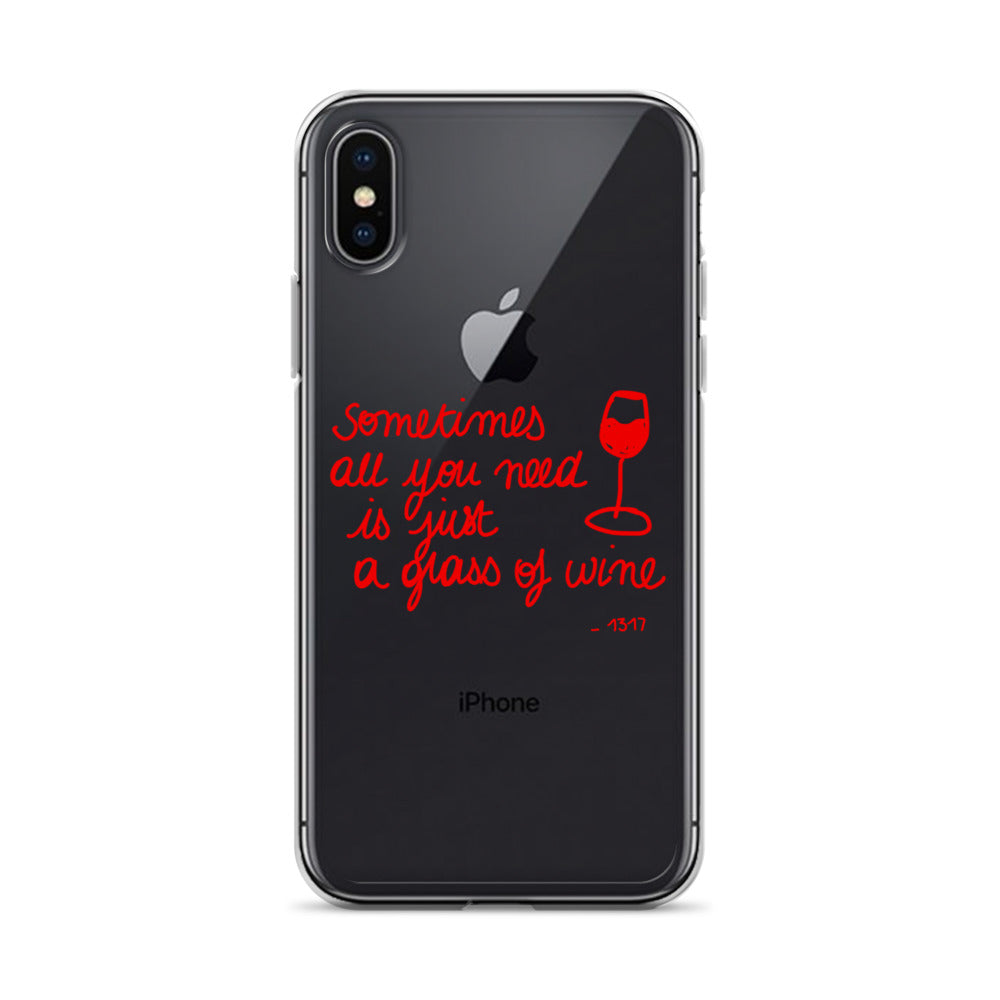 Red Wine Theme iPhone Case