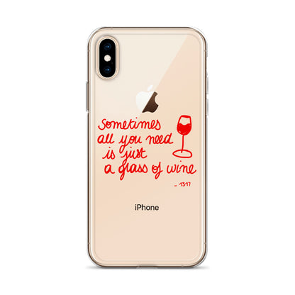 Red Wine Theme iPhone Case