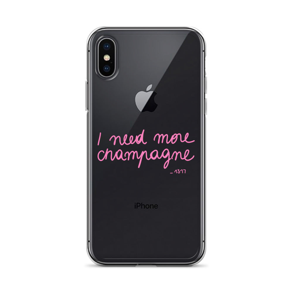 Coque pour iPhone I need more champagne rose