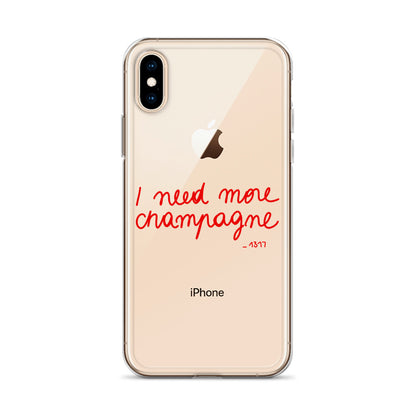 Coque pour iPhone I need more champagne rouge