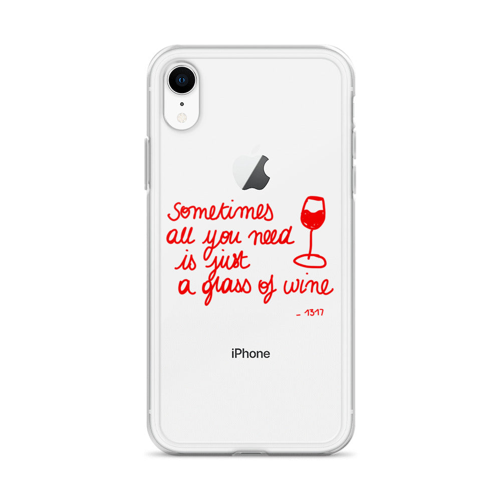 Red Wine Theme iPhone Case