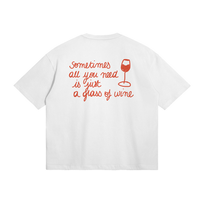 T-shirt thème vin rouge