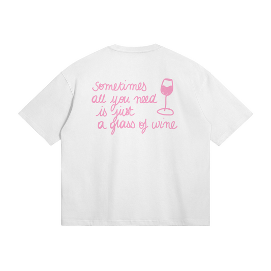 Pink wine theme t-shirt