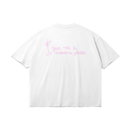 Pink and white Martini t-shirt