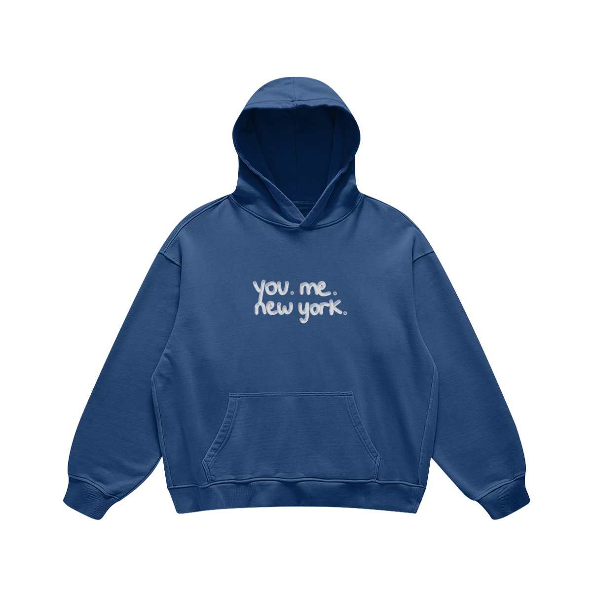 Hoodie you.me. new york. blue