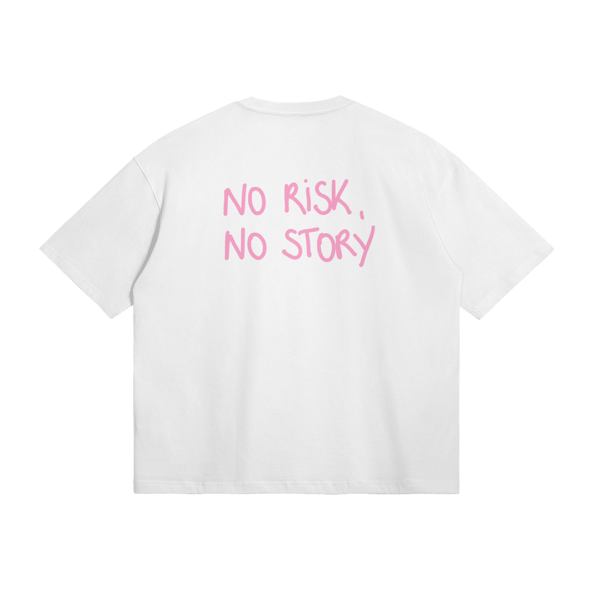 no risk no story pink