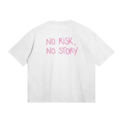 no risk no story pink