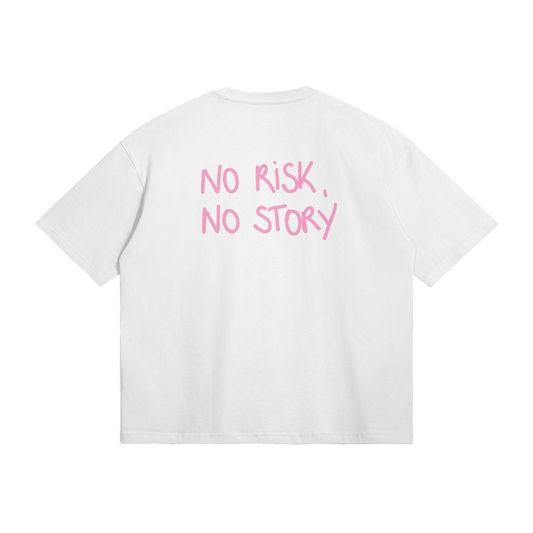 no risk no story pink