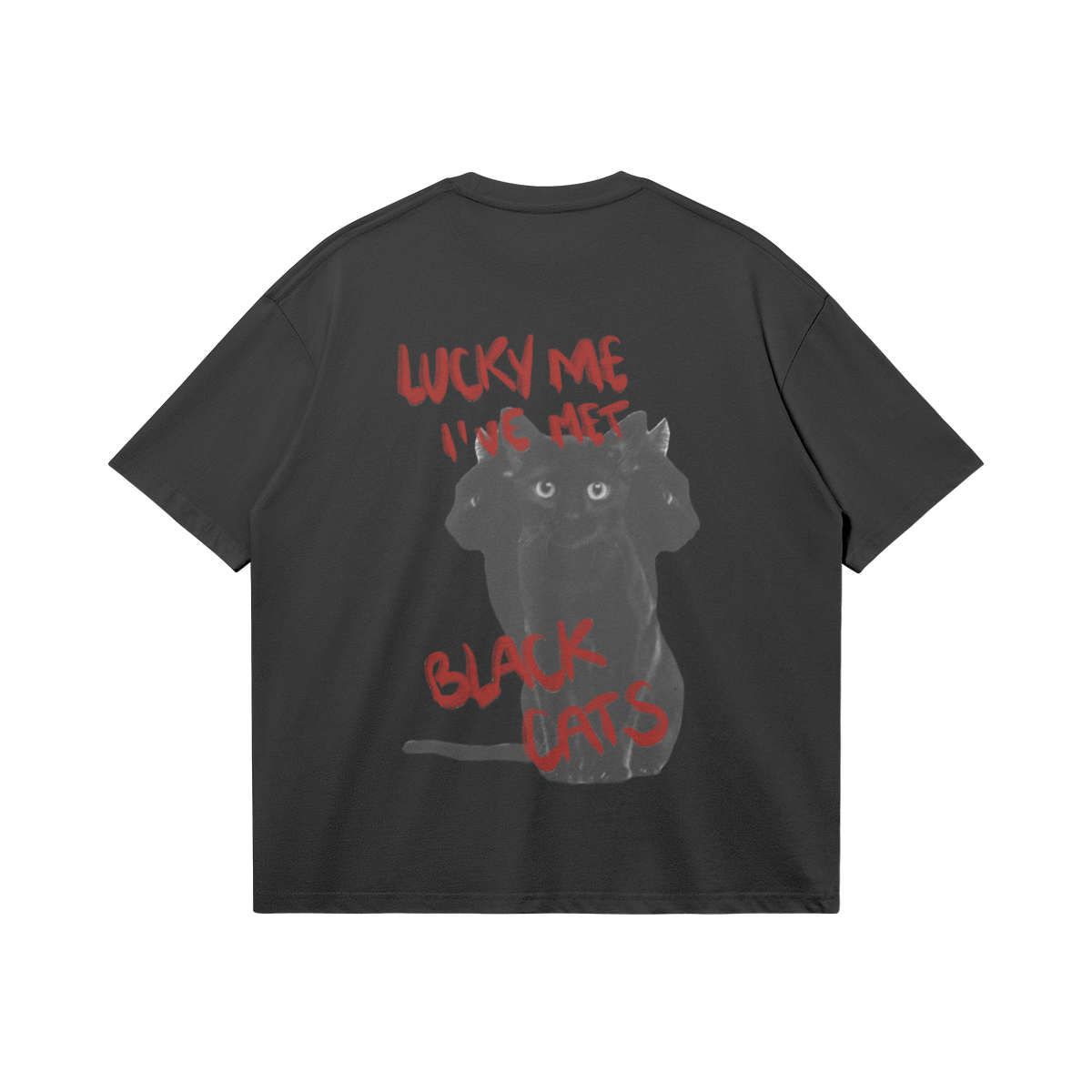 T-shirt black cat noir