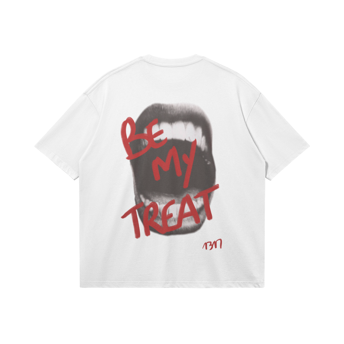 T-shirt Be my treat blanc