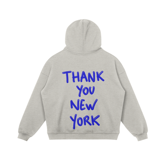 Gray Thank you New York hoodie