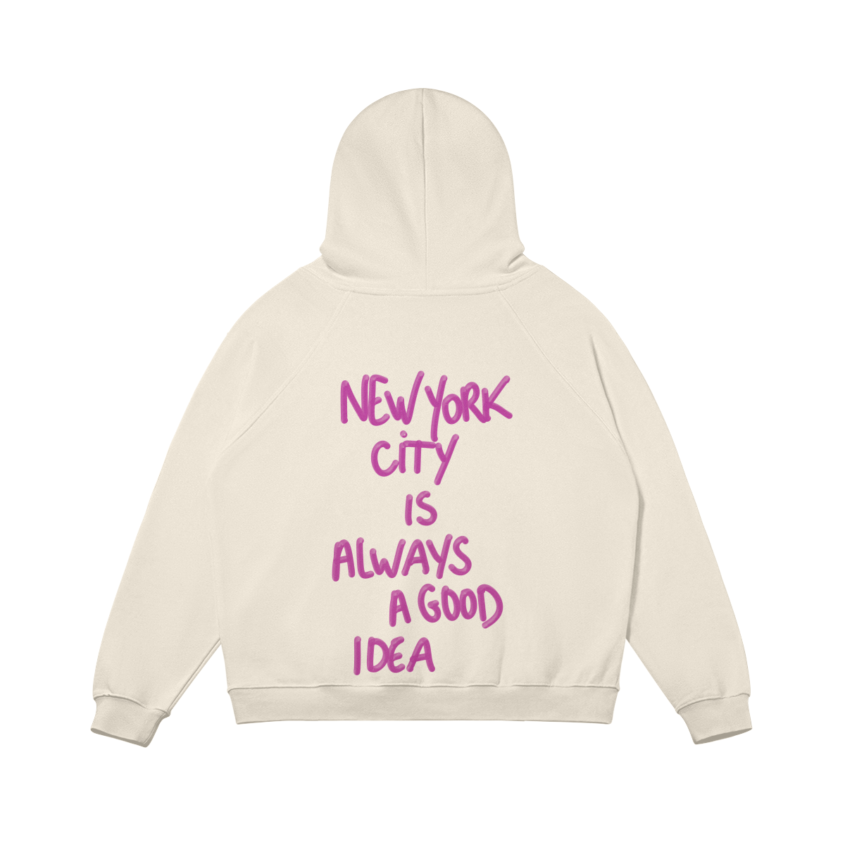 Hoodie New York is always a good idea beige