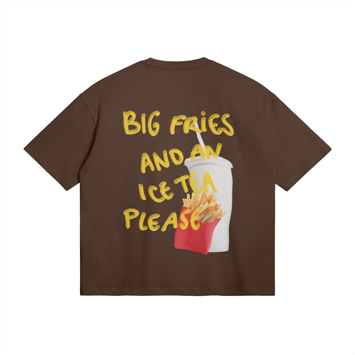 T-shirt food lover marron