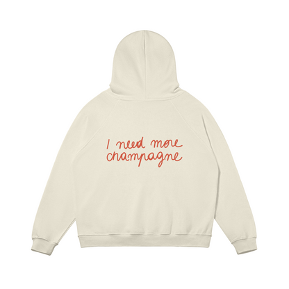 Hoodie I need more champagne rouge